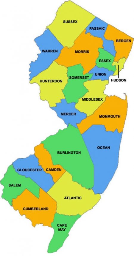 nj map with counties        <h3 class=